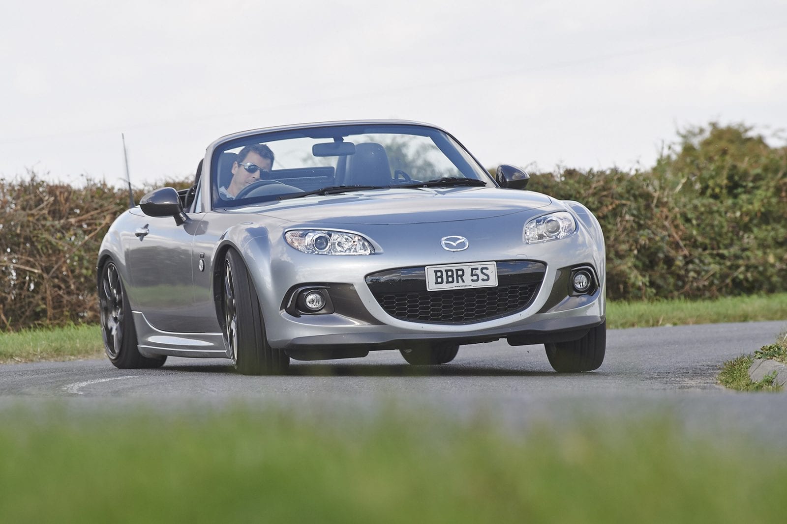 silver Mazda MX5