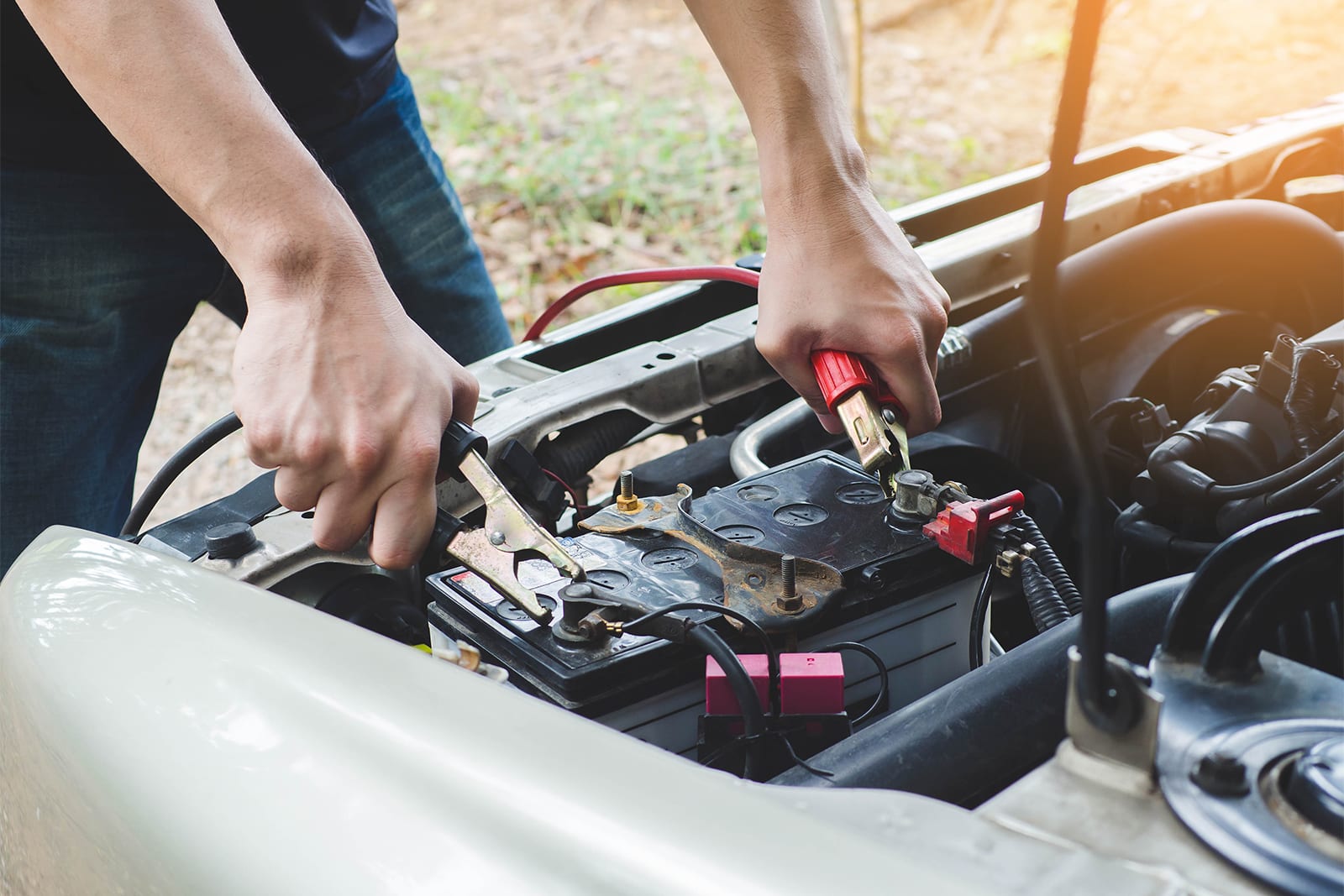 man change car battery