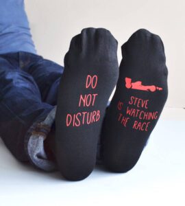 f1 lover do no disturb socks